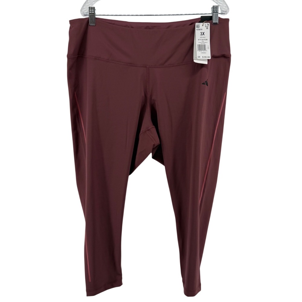 Adidas Womens Yoga Training Tights NWT Crimson High Rise 7/8 Leggings 3X HZ9079‎